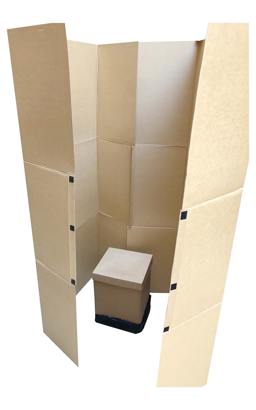 段ボールボックス プライバシー確保の為の簡易式ブレイベート空間