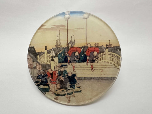 浮世絵 コースター 日本橋「朝の景」(東海道五十三次) 歌川広重