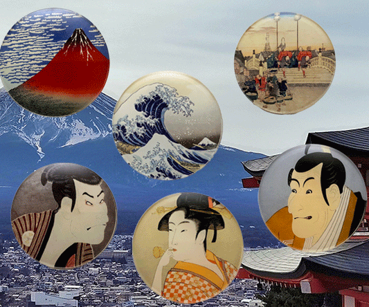 Ukiyo-e coaster set of 6 types